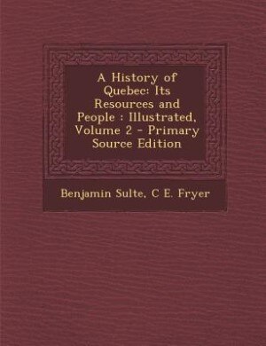 Front cover_A History of Quebec