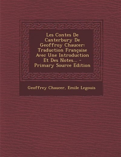 Front cover_Les Contes De Canterbury De Geoffroy Chaucer