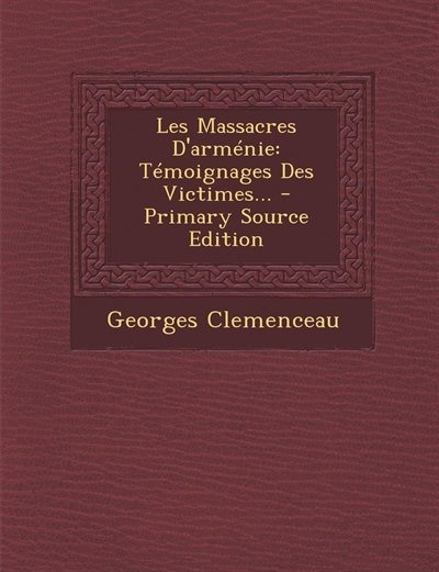 Couverture_Les Massacres D'arménie