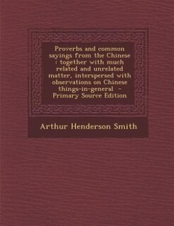 Couverture_Proverbs and common sayings from the Chinese