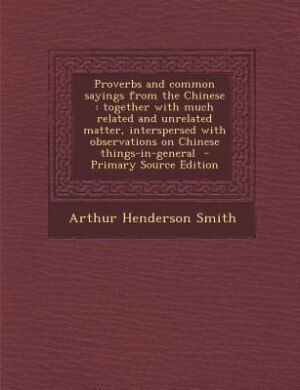 Couverture_Proverbs and common sayings from the Chinese