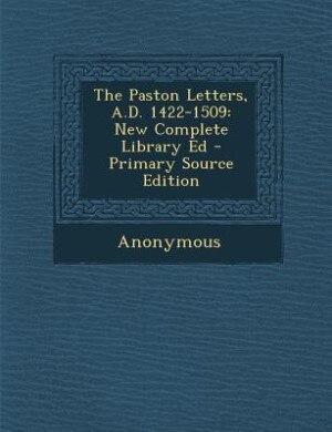 Couverture_The Paston Letters, A.D. 1422-1509