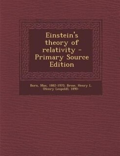 Front cover_Einstein's theory of relativity