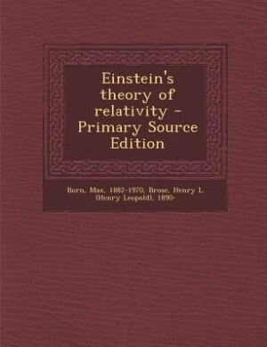 Front cover_Einstein's theory of relativity