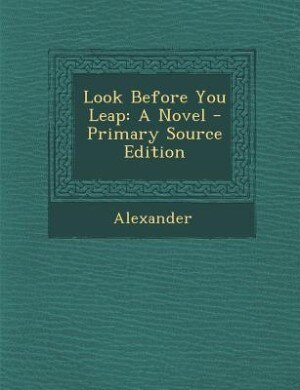 Couverture_Look Before You Leap
