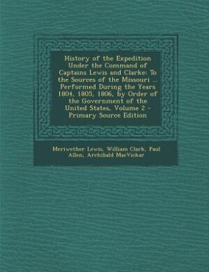 Couverture_History of the Expedition Under the Command of Captains Lewis and Clarke