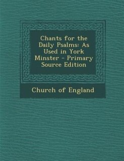 Front cover_Chants for the Daily Psalms