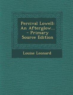Front cover_Percival Lowell