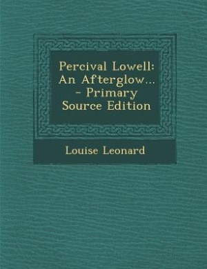 Front cover_Percival Lowell