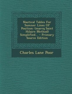 Front cover_Nautical Tables For Sumner Lines Of Position