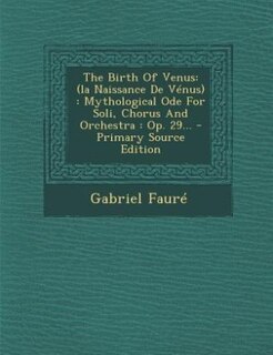 Front cover_The Birth Of Venus