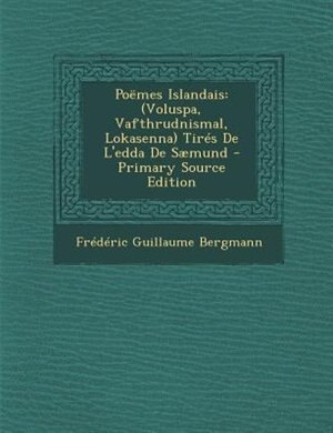 Front cover_Poëmes Islandais