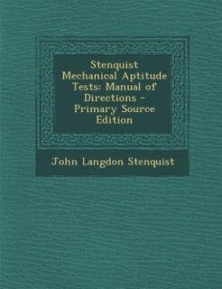 Front cover_Stenquist Mechanical Aptitude Tests