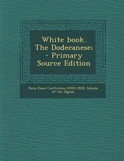 Front cover_White book. The Dodecanese;