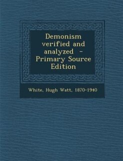 Front cover_Demonism verified and analyzed