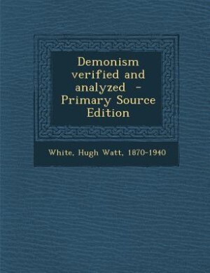 Front cover_Demonism verified and analyzed