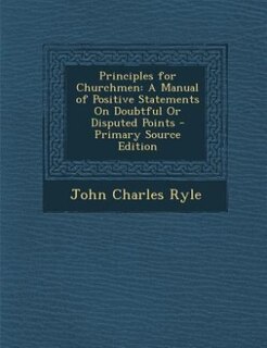 Couverture_Principles for Churchmen