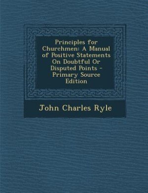 Couverture_Principles for Churchmen