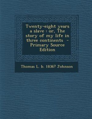 Couverture_Twenty-eight years a slave