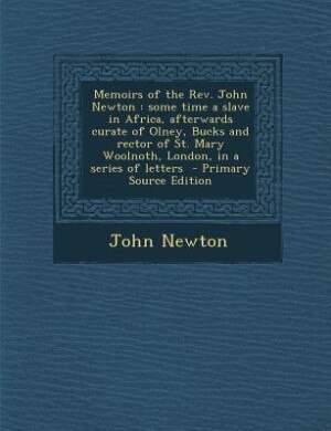 Front cover_Memoirs of the Rev. John Newton