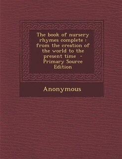Front cover_The book of nursery rhymes complete