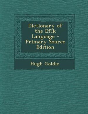Couverture_Dictionary of the Efïk Language