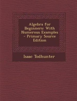 Front cover_Algebra for Beginners