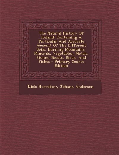 Front cover_The Natural History Of Iceland