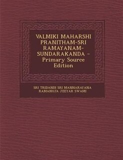 Couverture_VALMIKI MAHARSHI PRANITHAM-SRI RAMAYANAM-SUNDARAKANDA