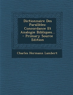 Couverture_Dictionnaire Des Parallèles
