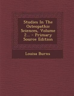 Couverture_Studies In The Osteopathic Sciences, Volume 2...