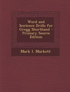 Front cover_Word and Sentence Drills for Gregg Shorthand