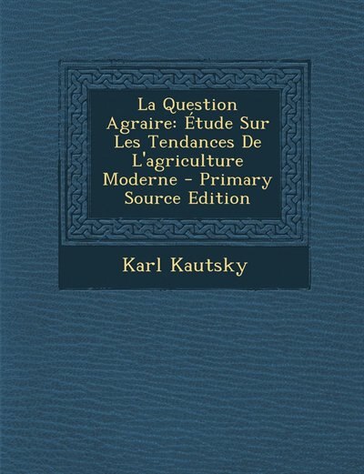 Couverture_La Question Agraire