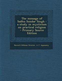 Couverture_The message of Sadhu Sundar Singh