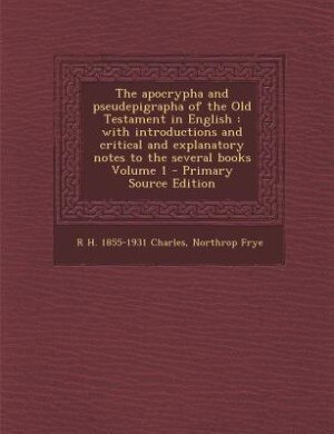 Couverture_The apocrypha and pseudepigrapha of the Old Testament in English