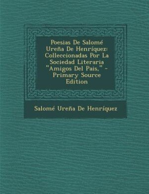 Couverture_Poesias De Salomé Ureña De Henríquez
