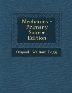 Couverture_Mechanics - Primary Source Edition