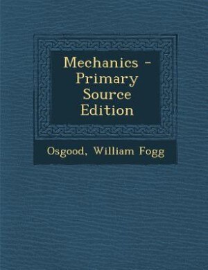 Couverture_Mechanics - Primary Source Edition
