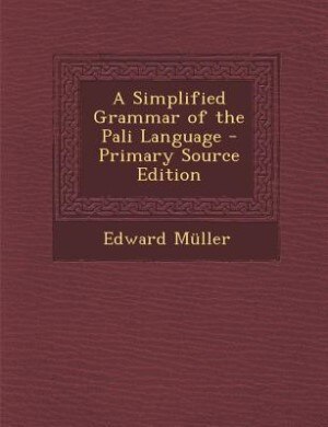 Front cover_A Simplified Grammar of the Pali Language