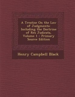 Front cover_A Treatise On the Law of Judgments