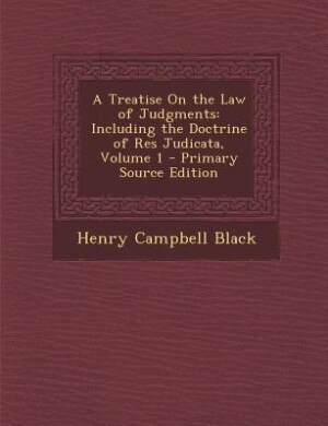 Front cover_A Treatise On the Law of Judgments