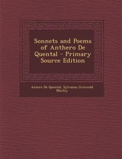 Couverture_Sonnets and Poems of Anthero De Quental - Primary Source Edition