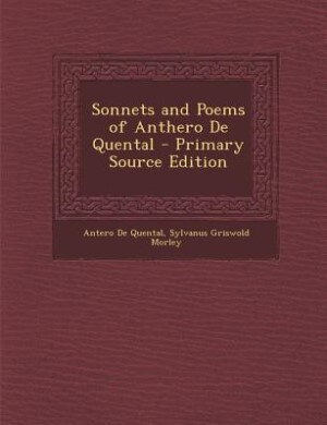 Couverture_Sonnets and Poems of Anthero De Quental - Primary Source Edition