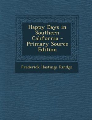 Couverture_Happy Days in Southern California