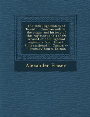 Front cover_The 48th Highlanders of Toronto
