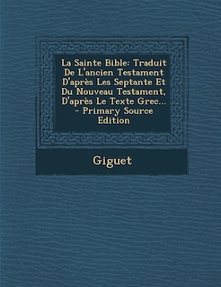 Front cover_La Sainte Bible