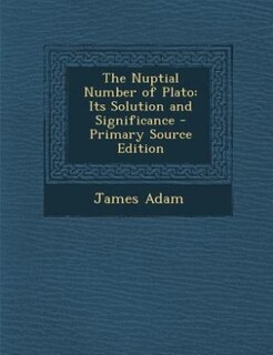 Couverture_The Nuptial Number of Plato