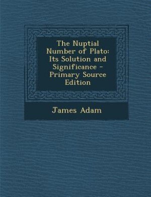 Couverture_The Nuptial Number of Plato