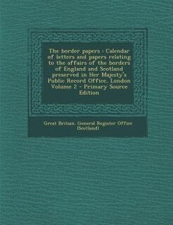 Front cover_The border papers