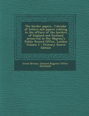 Front cover_The border papers